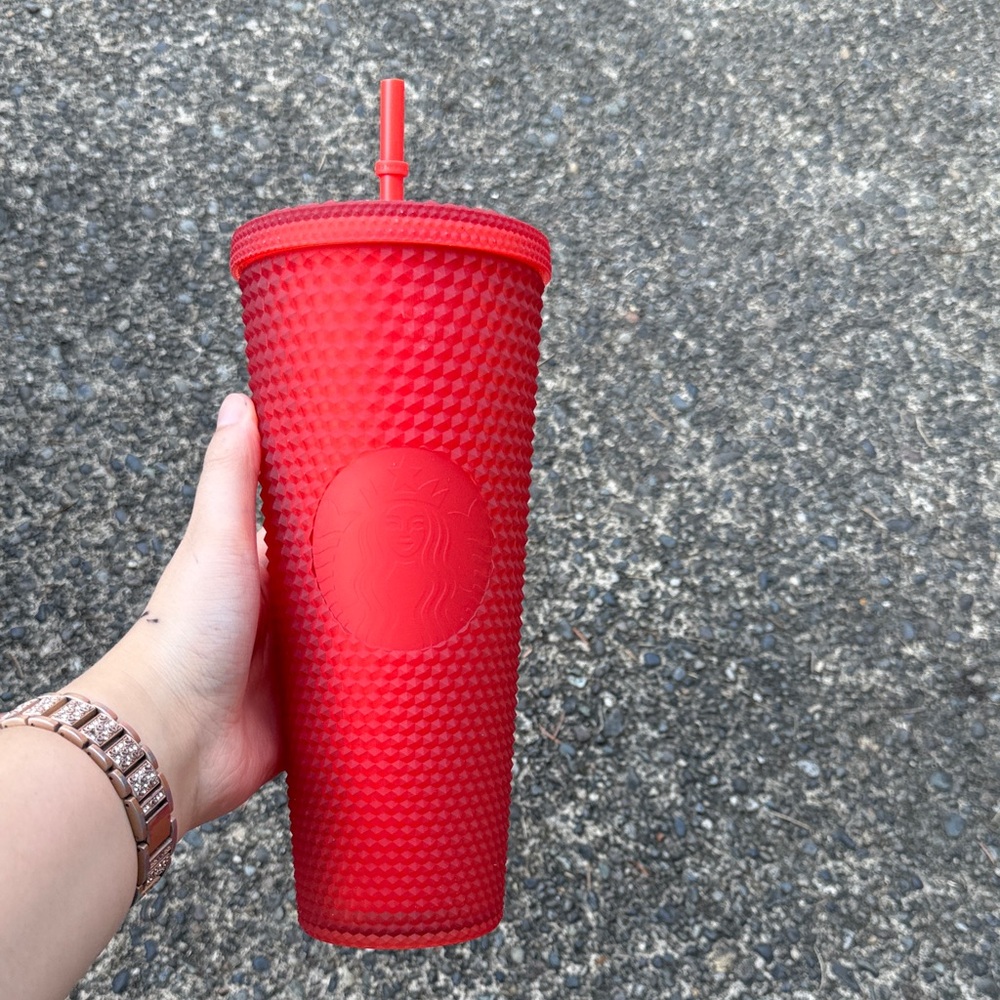 Starbucks Bold Red Tumbler with Straw (3 for $45)